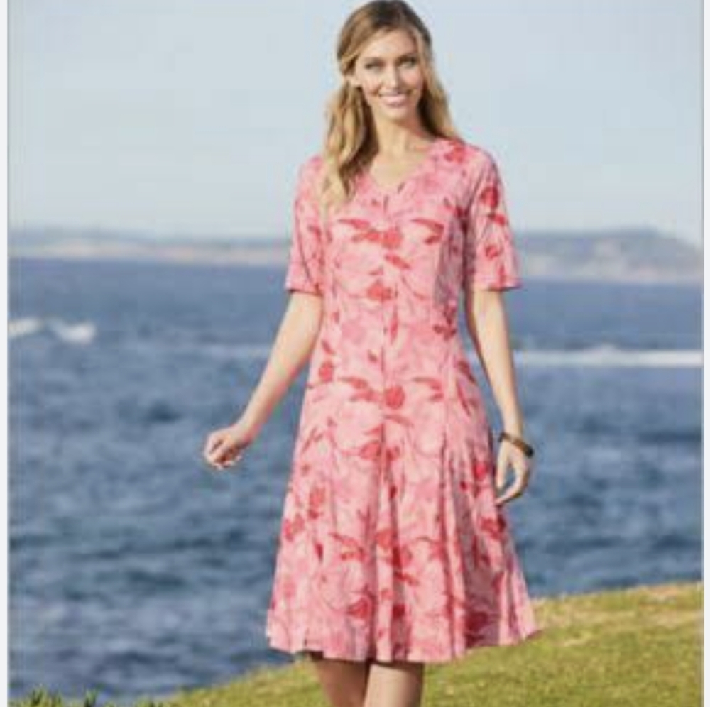 Drapers & Damon's Soft Burnout Floral Summer Dress NWT